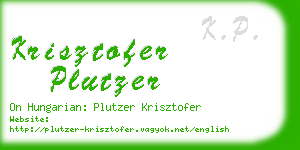 krisztofer plutzer business card